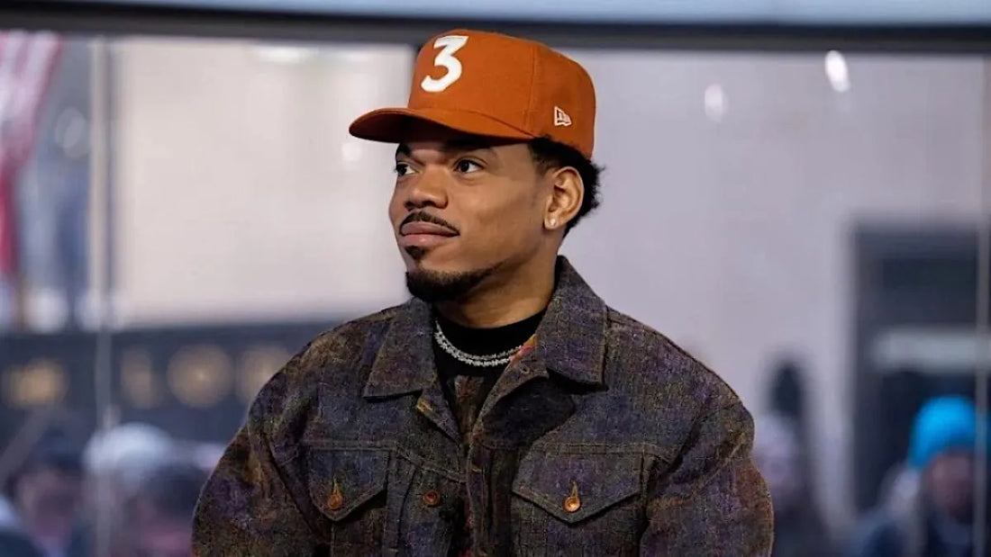 Chance the Rapper with starry background.
