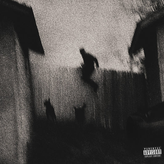 Travis Scott, dark desert, neon glowing car